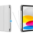 Tech-Protect Smartcase Pen iPad 10.9", 10. gen. (2022) oldalra nyíló okos tok, érintőceruza tartóval, szürke