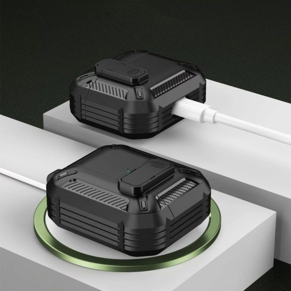 Tech-Protect X-Cabrio Apple Airpods Pro 1/2 szilikon tok, fekete