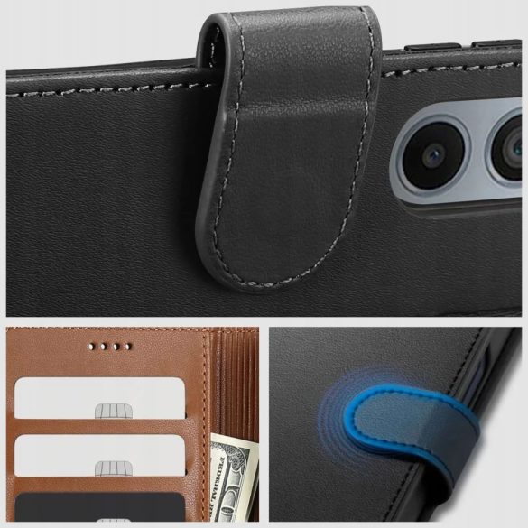 Tech-Protect Wallet Magnet Samsung Galaxy S23 oldalra nyíló tok, fekete