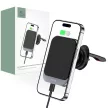 Tech-Protect MM15W-V2 Magnetic Magsafe Vent Car Mount Wireless Charger,Magsafe kompatibilis vezeték nélküli töltő és tartó, szellőzőrácsra, mágneses, 15W, fekete
