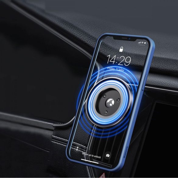 Baseus Magnetic Car Mount MagSafe kompatibilis tartó, műszerfalra, szellőzőrácsra, fekete