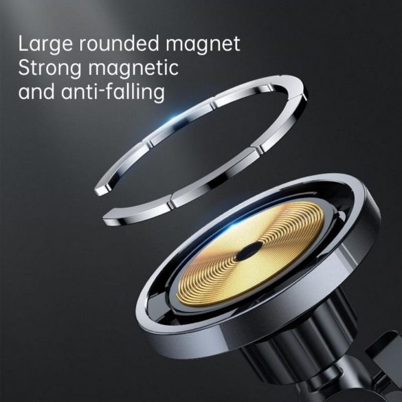 Joyroom JR-ZS240 Magnetic Car Mount MagSafe kompatibilis töltő és tartó, szellőzőrácsra, 15W, fekete