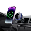 Tech-Protect MM15W-V4 Magnetic Magsafe Vent Car Mount Wireless Charger, Magsafe kompatibilis vezeték nélküli töltő és tartó, szellőzőrácsra, mágneses, 15W, fekete