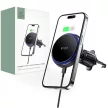 Tech-Protect MM15W-V4 Magnetic Magsafe Vent Car Mount Wireless Charger, Magsafe kompatibilis vezeték nélküli töltő és tartó, szellőzőrácsra, mágneses, 15W, fekete