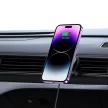 Tech-Protect MM15W-V5 Magnetic Magsafe Vent Car Mount Wireless Charger, Magsafe kompatibilis vezeték nélküli töltő és tartó, szellőzőrácsra, mágneses, 15W, fekete