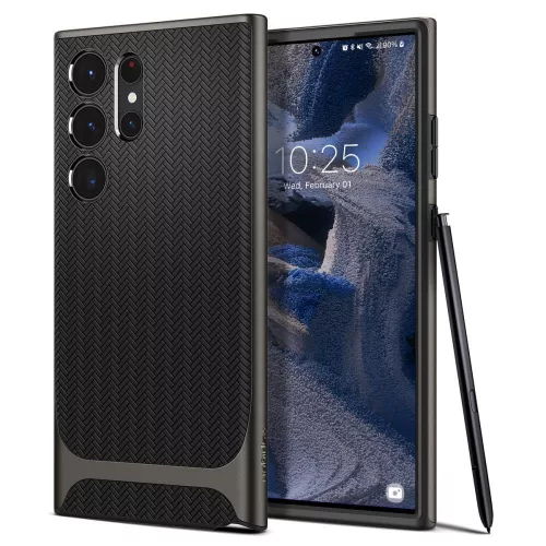 Spigen Neo Hybrid Samsung Galaxy S23 Ultra hátlap, tok, grafitszürke