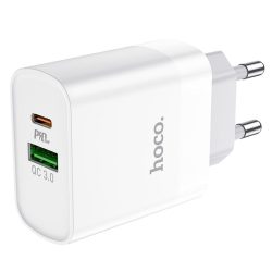   Hoco C-C80A 2-Port (USB+USB-C) PD 20W/QC3.0 univerzális autós szivargyújtó töltő