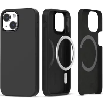   TECH-PROTECT hátlap, tok SILICONE MAGSAFE IPHONE 13/14, fekete