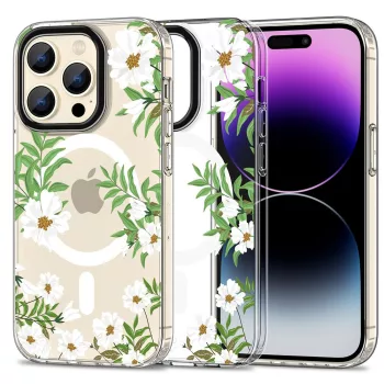  TECH-PROTECT hátlap, tok MAGMOOD MAGSAFE IPHONE 15 PRO SPRING DAISY, mintás