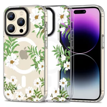   TECH-PROTECT hátlap, tok MAGMOOD MAGSAFE IPHONE 15 PRO MAX SPRING DAISY, mintás