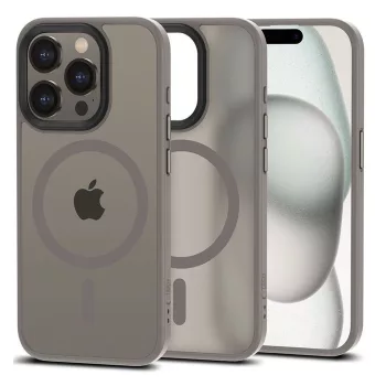   TECH-PROTECT hátlap, tok MAGMAT MAGSAFE IPHONE 15 PRO, szürke