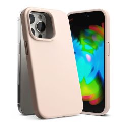 Ringke Silicone iPhone 14 Pro hátlap, tok, rózsaszín
