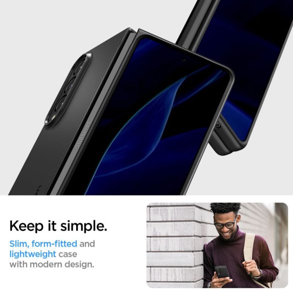 Spigen Airskin Samsung Galaxy Z Fold 4 hátlap, tok, fekete