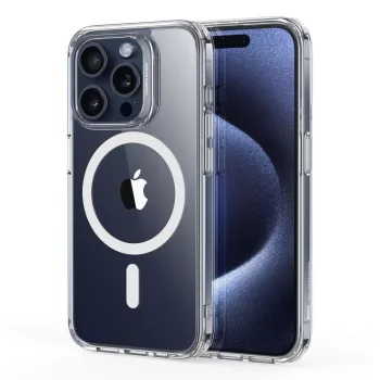   ESR CH Halolock Magsafe Iphone 15 Pro Max MagSafe ütésálló hátlap, tok, átlátszó