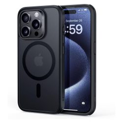   ESR CH Halolock Magsafe Iphone 15 Pro Max magsafe kompatibilis ütésálló hátlap, tok, fekete