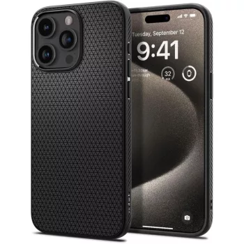   Spigen Liquid Air tok iPhone 15 Pro Max 6,7" matt, fekete