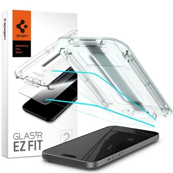   Spigen Glas.TR iPhone 15 6.1" iPhone 15 6.1" "EZ FIT" 2 db, átlátszó edzett üvegfólia AGL06903