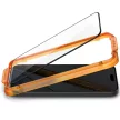 Spigen Alm Glass FC iPhone 15 6.1" iPhone 15 6.1" 2 db edzett üvegfólia, fekete keret