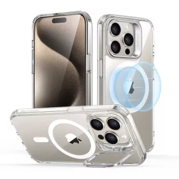   ESR Classic Kickstand Halolock Magsafe iPhone 15 Pro Max MagSafe ütésálló hátlap, tok, fekete