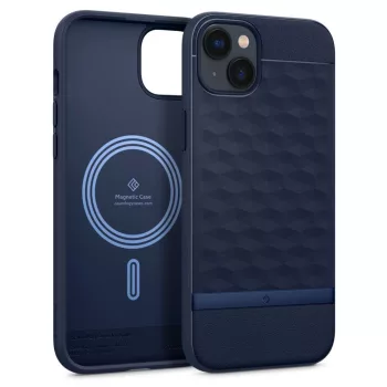   Spigen Caseology Parallax MAG iPhone 14 Plus/15 Plus 6,7" Magsafe tok, sötétkék
