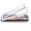 Spigen Alm Glass FC iPhone 14/13 Pro/13 edzett üvegfóliakeret, fekete, rögzítőkerettel