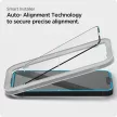 Spigen Alm Glass FC iPhone 14/13 Pro/13 edzett üvegfóliakeret, fekete, rögzítőkerettel