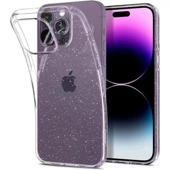   Spigen Liquid Crystal Glitter tok iPhone 14 Pro Max 6,7" csillogó kristály, átlátszó