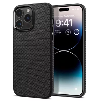   Spigen Liquid Air tok iPhone 14 Pro Max 6,7" matt, fekete