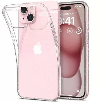   Spigen Liquid Crystal Glitter tok iPhone 14 Plus/15 Plus 6,7", átlátszó