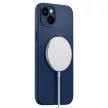 Spigen Silicone Fit MagSafe iPhone 14 Plus/15 Plus MagSafe, szilikon hátlap, tok, sötétkék