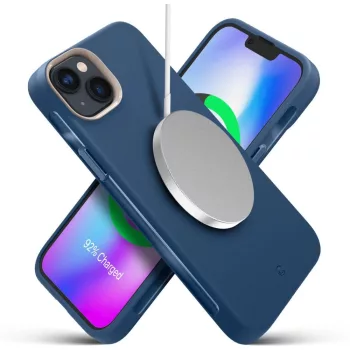   Spigen Cyrill Ultra Color iPhone 14 Plus/15 Plus MagSafe szilikon hátlap tok, kék