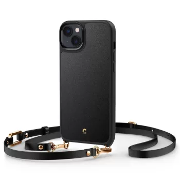   Spigen Cyrill Classic MagSafe iPhone 14 Plus ütésálló kemény hátlap tok csuklópánttal, fekete