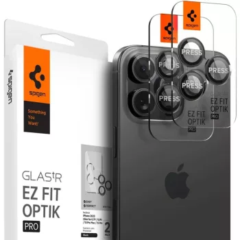   SPIGEN OPTIK.TR "EZ FIT" KAMERA VÉDŐ 2-PACK iPhone 14 PRO/PRO MAX/15 PRO/PRO MAX, fekete