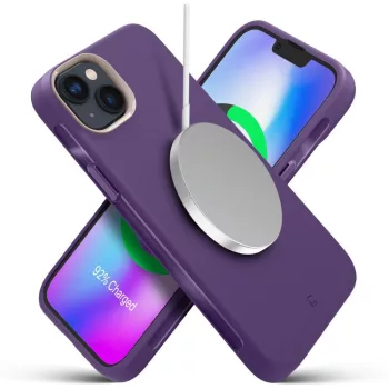   Spigen Cyrill Ultra Color iPhone 14 Plus/15 Plus MagSafe szilikon hátlap tok, lila
