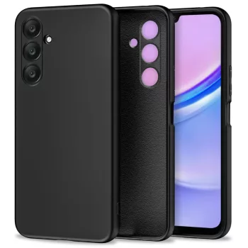   Tech-Protect Icon Samsung Galaxy A15 4G / 5G szilikon hátlap, tok, fekete