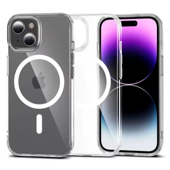   TECH-PROTECT FLEXAIR HIBRID MAGSAFE iPhone 15 ütésálló hátlap, tok, átlátszó