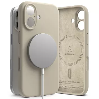   RINGKE SILICONE MAGNETIC MAGSAFE hátlap, tok IPHONE 16, szürke