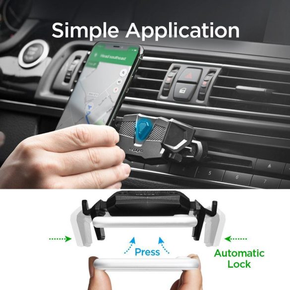 Spigen TMS24 Car Mount univerzális autós telefon tartó, max. 6-9 cm, CD nyílásba rögzíthető, fekete