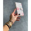 Tech-Protect Wallet Marble iPhone 13 Pro oldalra nyíló hátlap, tok, mintás rózsaszín