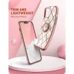 Supcase Cosmo iPhone 13 hátlap, tok, márvány mintás, rózsaszín