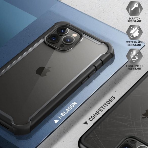Supcase Iblsn Ares iPhone 13 Pro ütésálló tok és előlap, fekete