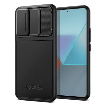   Tech-Protect Velar Cam+ Xiaomi Redmi Note 13 Pro 5G/Poco X6 5G ütésálló hátlap tok kameravédővel, fekete