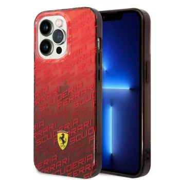   Ferrari iPhone 14 Pro Max Gradient Allover (FEHCP14XEAOR) hátlap, tok, piros