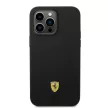 Ferrari iPhone 14 Pro Max Silicone Metal Logo (FEHCP14XSIBBK) hátlap, tok, fekete