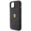 Ferrari FEHCP15MPTWK Twist Metal LogoiPhone 14 Plus/15 Plus 6.7", hátlap, tok, fekete
