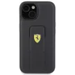 Ferrari FEHCP15SGSPSPSIK Grip Stand Metal Logo iPhone 15 6.1", hátlap, tok, fekete