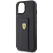 Ferrari FEHCP15SGSPSPSIK Grip Stand Metal Logo iPhone 15 6.1", hátlap, tok, fekete