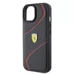 Ferrari iPhone 15 Twist Metal Logo (FEHCP15SPTWK) hátlap, tok, fekete