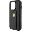 Ferrari FEHCP15XGSPSPSIK Grip Stand Metal Logo iPhone 15 Pro Max 6.7", hátlap, tok, fekete