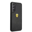 Ferrari Samsung Galaxy S22 Real Carbon (FEHCS22SFCAK) hátlap, tok, fekete